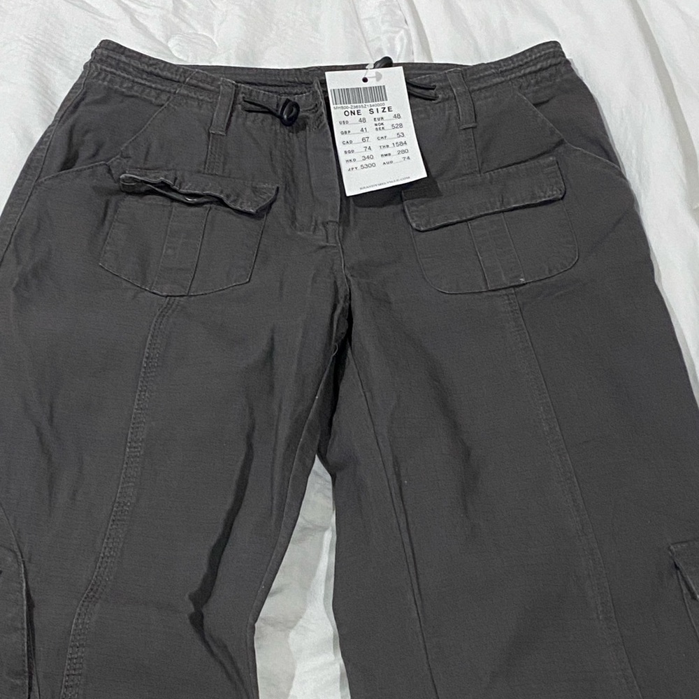 Brandy Melville low waisted grey Kim cargo pants